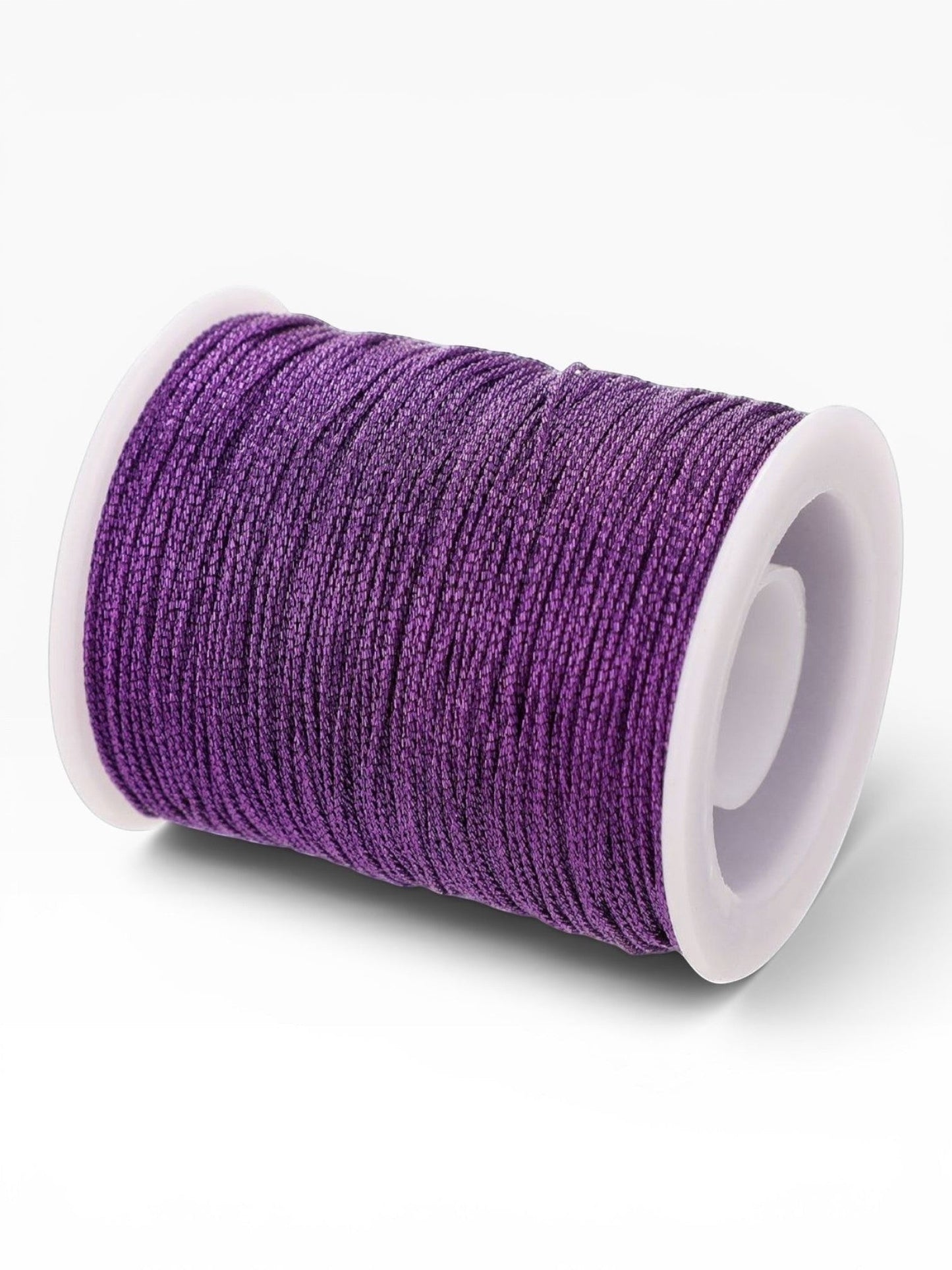 Rocchetto di filato gioiello viola Scintilla Fine 0,7 mm di Merceria & Tendenze per bijoux e micro-macramè