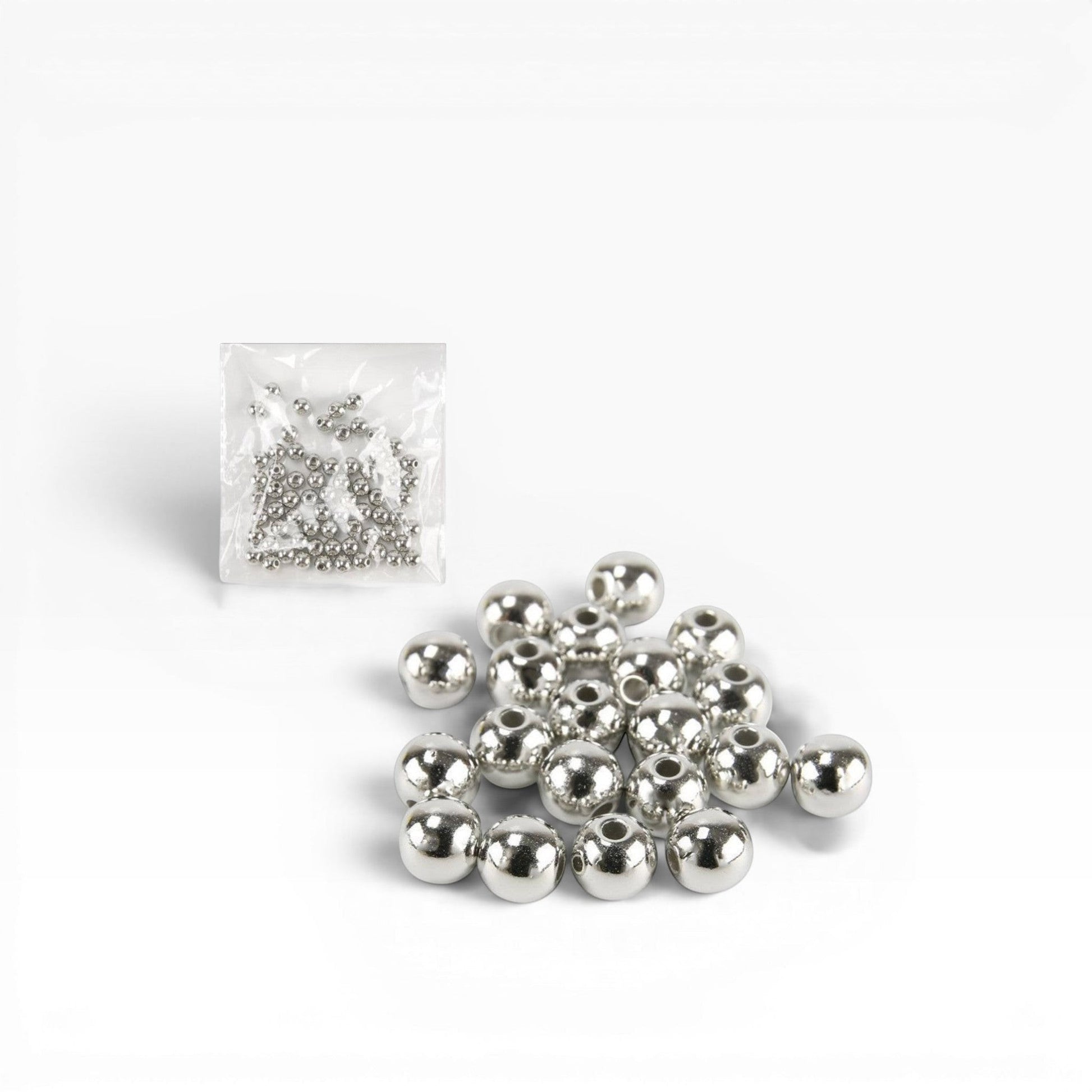 Perline rotonde color argento metallizzato Merceria & Tendenze da 8 mm per bigiotteria fai-da-te