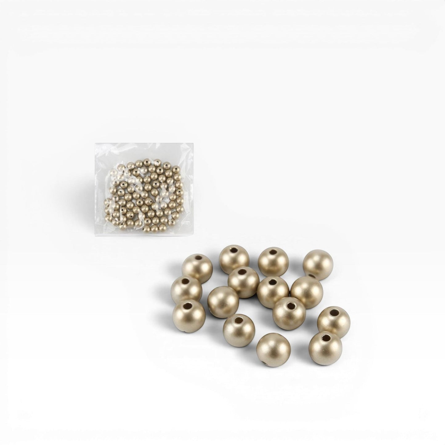 Perline rotonde color oro satinato da 8 mm per bigiotteria fai-da-te, marchio Merceria & Tendenze