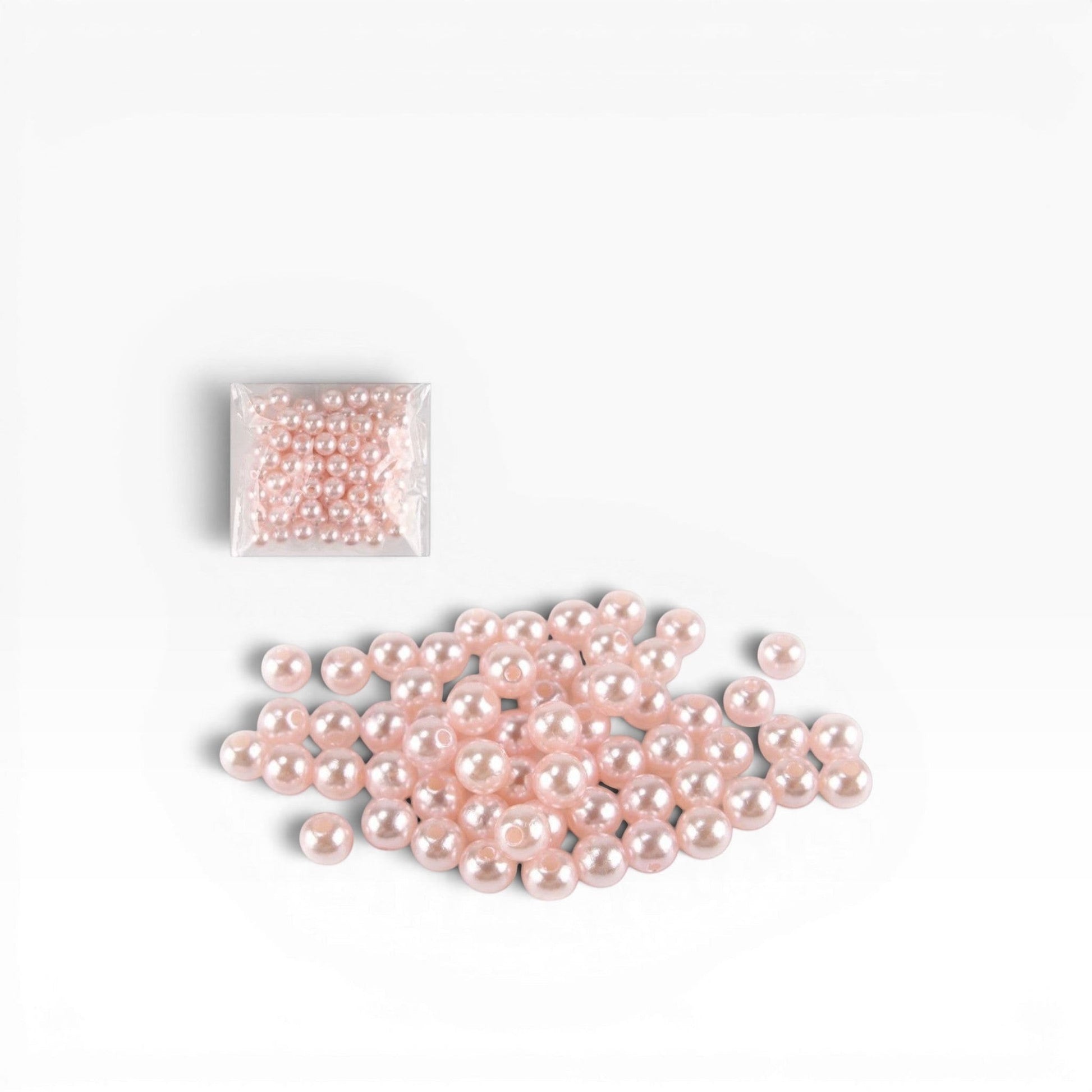 Perline rotonde rosa perla da 8 mm per bigiotteria fai-da-te, marchio Merceria & Tendenze in confezione da 18g.