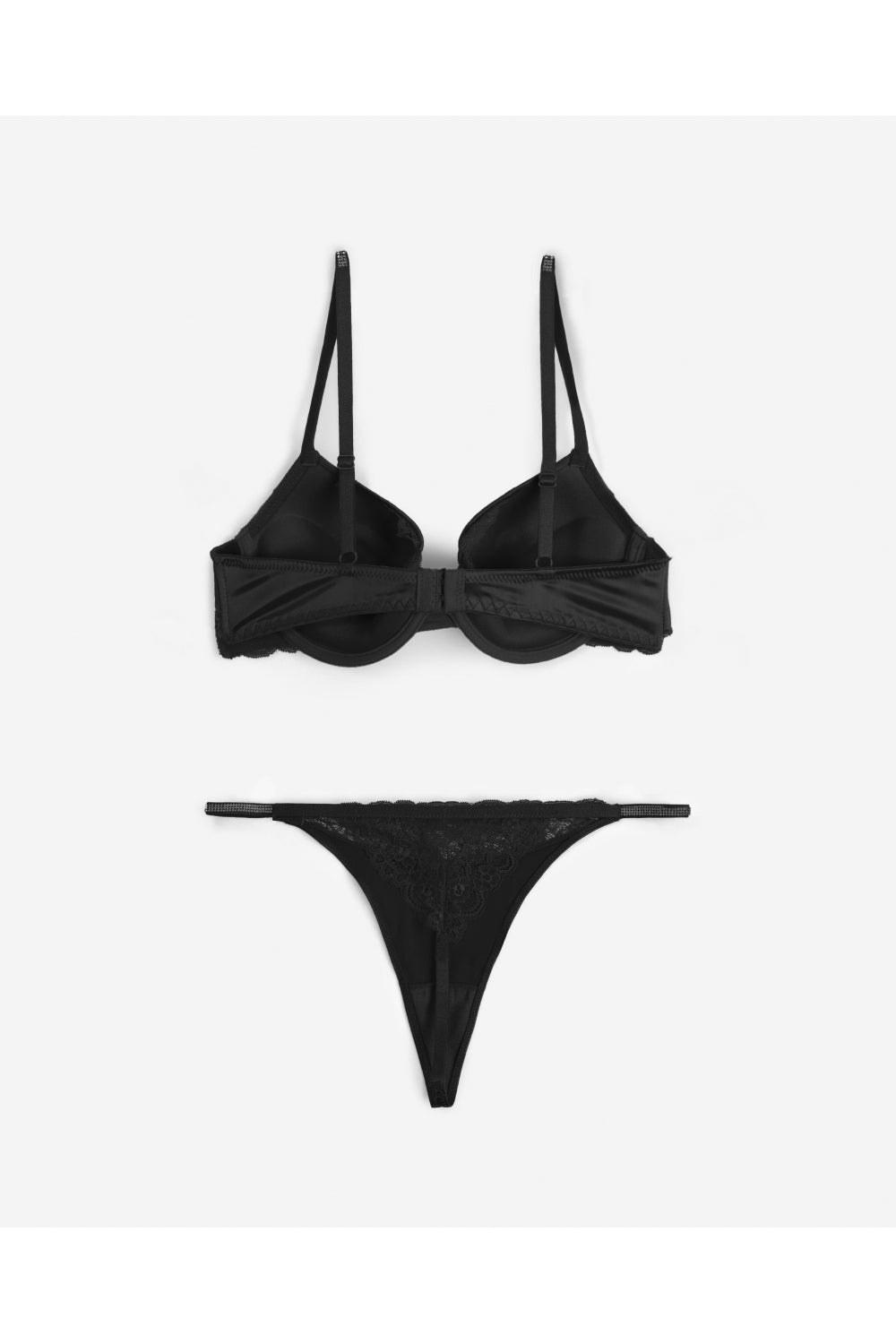 Coordinato Donna Push Up e Perizoma Rosso e Nero