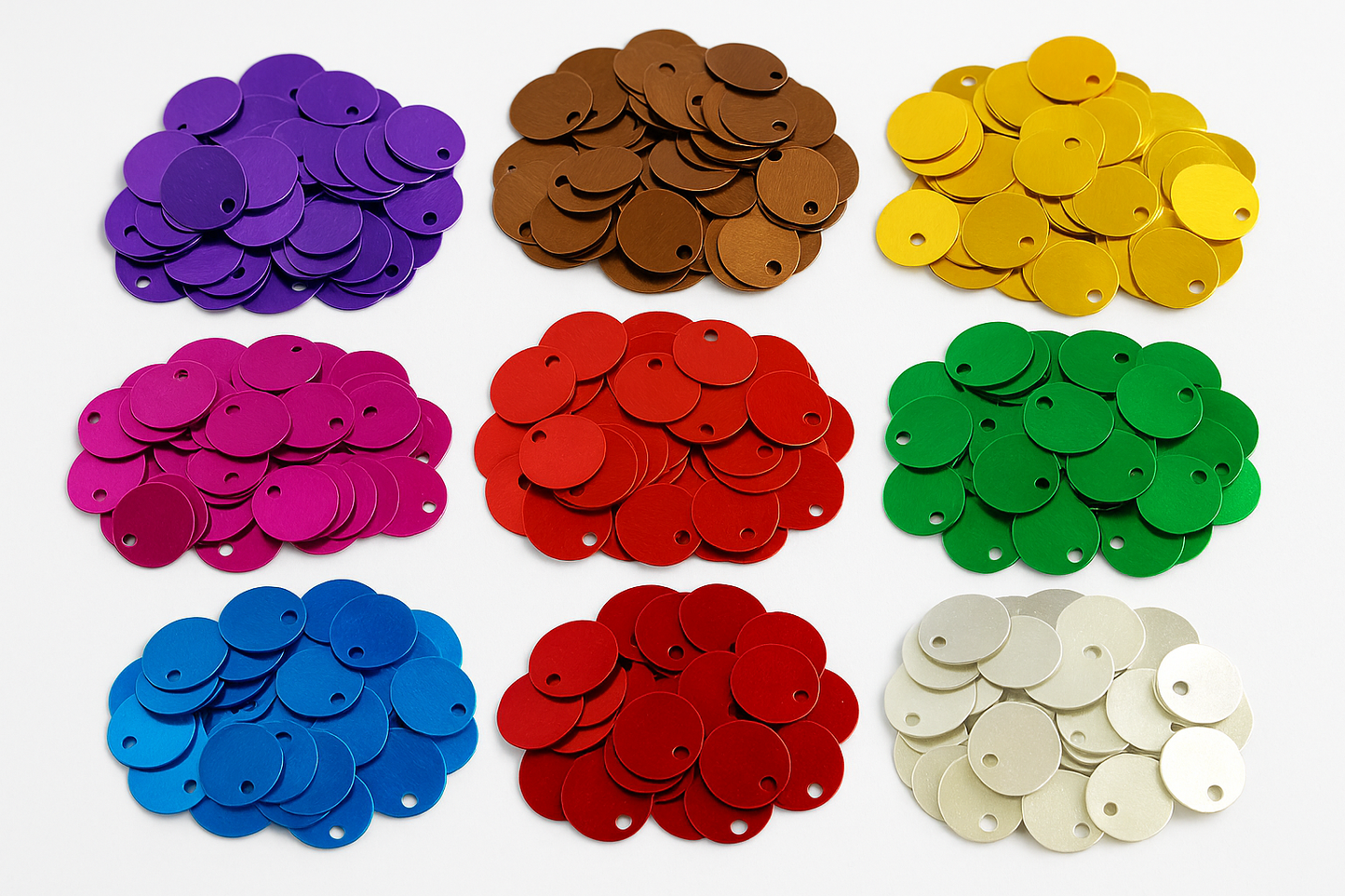 Paillettes Lisce per Borse e Creazioni - Misura ⌀ 2,5 - pacco da 20g con  100 pz CIRCA