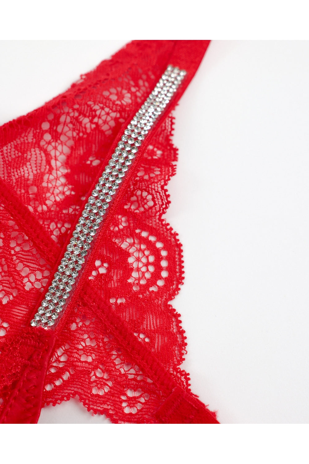 Coordinato Donna Push Up e Perizoma Rosso e Nero